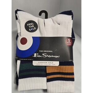 Ben Sherman 5 Pack Mens Socks , Size 6-12  MSRP 40